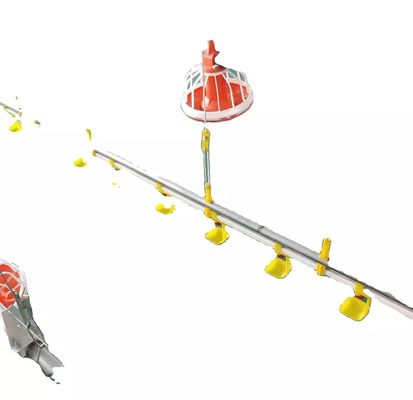 HX Poultry Farming Machine 0.75KW D45 Broiler Pan Feeding System