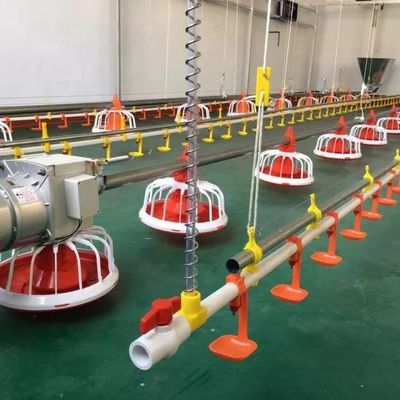 14 Grid 16 Grid Broiler Feeding System Plastic And Galvanized Steel